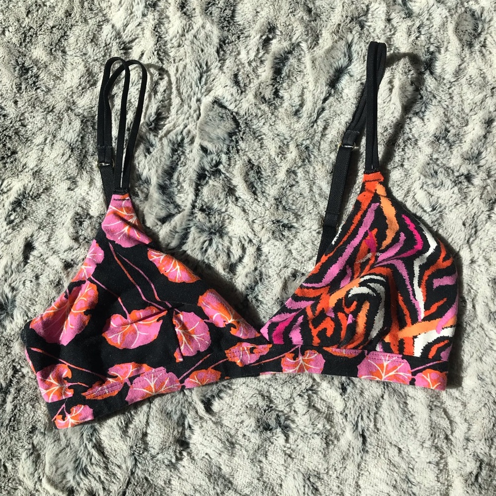 Floral and Zebra Print Bralette